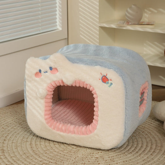 KFX-0878269 Cozy Polyester Sponge Cat Nest for Comfort and Warmth