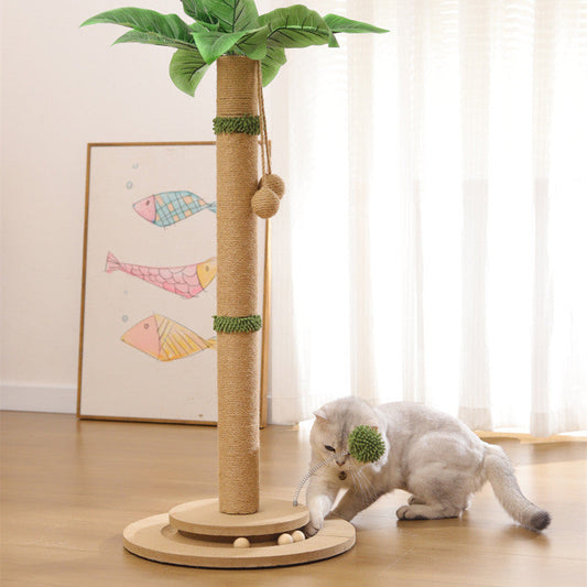 KFX-0884797 Durable Vertical Cat Climbing Frame with Hemp Rope and Simple Design