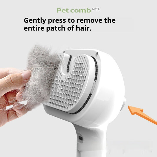 KFX-0885565 Needle Spray Detangling Comb for Pets - Stainless Steel Grooming Tool with Plastic Handle