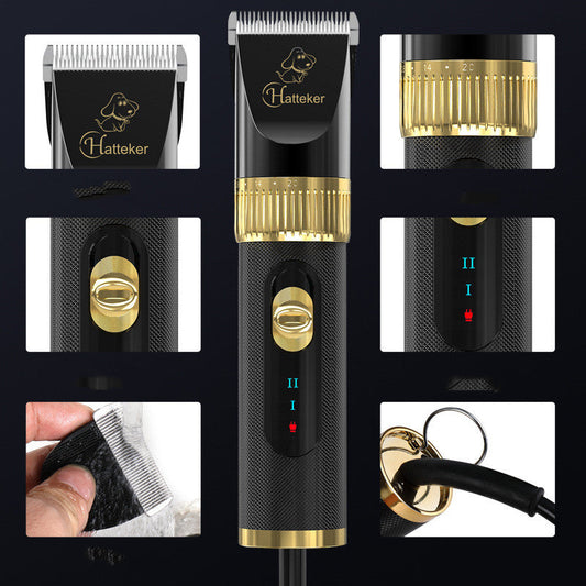KFX-0891325 Titanium Ceramic Blade Pet Shaver with Adjustable Cutter Head and Noise Reduction
