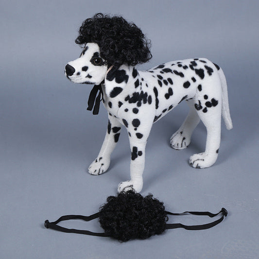 KFX-0911805 Dog Head Ornament - Fashionable Pet Wig for Parties - Multiple Colors Available