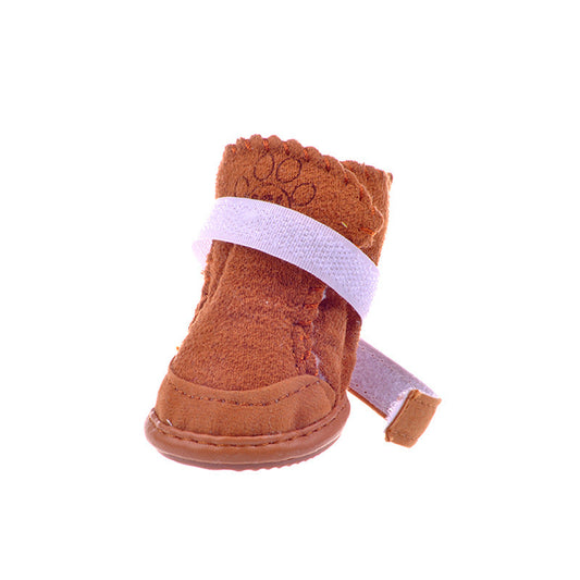 KFX-0925117 Warm Snow Boots for Small Dogs - Cotton & Rubber Sole Puppy Footwear