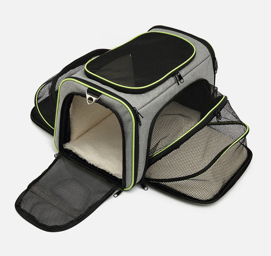 KFX-0936253 One-Shoulder Portable Folding Pet Carrier Bag - Versatile Oxford Cloth Design with Built-In Pet Pad