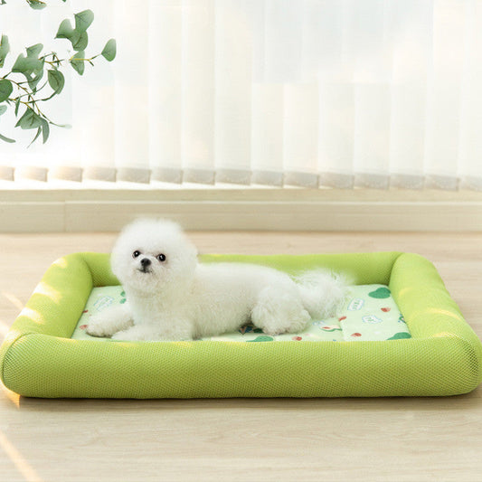 KFX-0939837 Pet Dog Cooler Mat in Fashionable Avocado Green, Blue Snowman, Sweet Orange, Green Fruit, Pink Watermelon, Grey Pineapple - Multiple Sizes Available