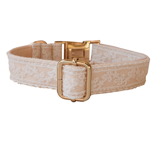 KFX-0941757 Classic Lace Dog Collar with Metal Buckle and Adjustable Leash Set