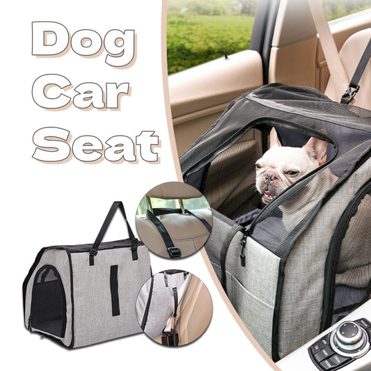 KFX-0943421 Portable Waterproof Pet Cage with Adjustable Car Seat Belt and Durable Dog Mat