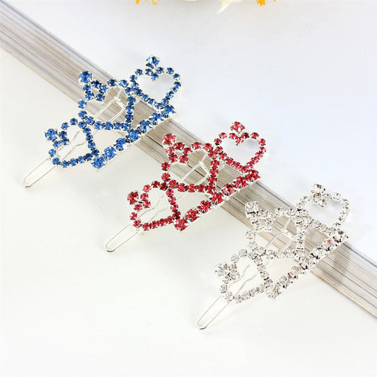 KFX-0944573 Rhinestone Crown Headdress for Pets - Available in White, Pink, and Blue