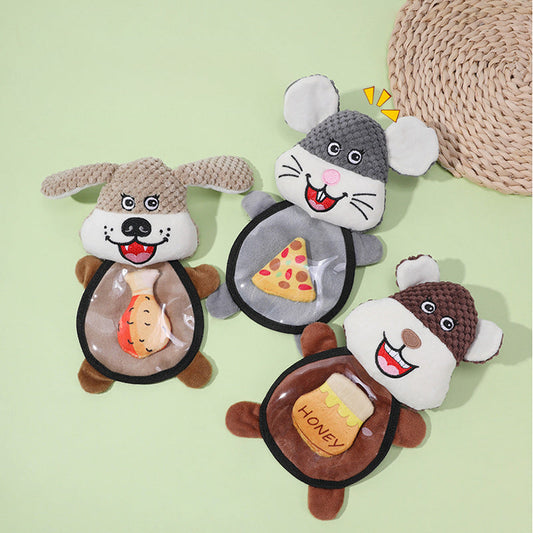 KFX-0947133 Interactive Plush Talking Mouse Toy for Dogs - Ideal for Teddy and Golden Retrievers