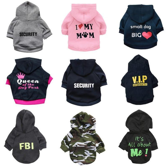 KFX-0950589 Fleece Printed Dog Clothes for Small to Extra Large Breeds