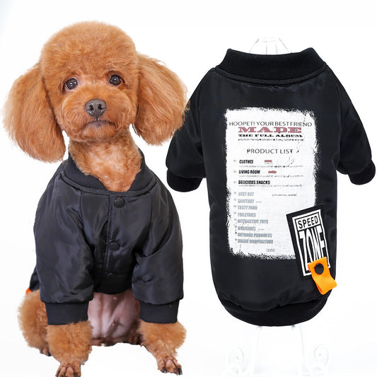 KFX-0982461 Casual Printed Winter Clothes for Dogs - Soft Cotton Fabric