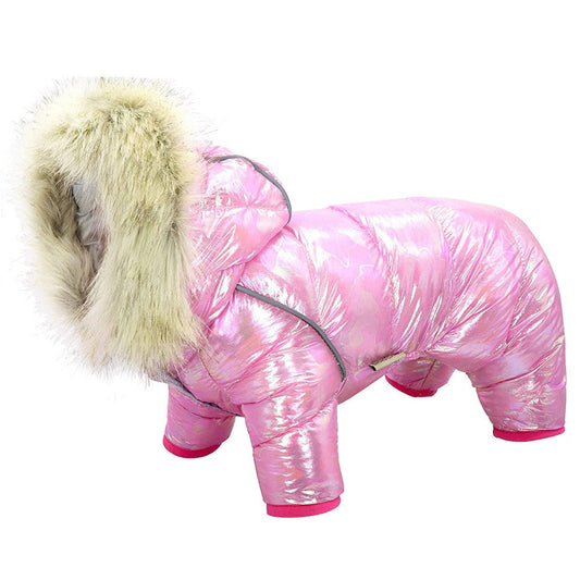 KFX-0983357 Colorful Dog Sweater with Four-Leg Elastic Design and Waterproof Hat