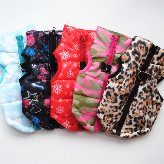 KFX-0988605 Personalized Cotton-Padded Dog Jacket Vest in Various Styles and Sizes