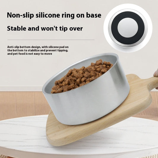 KFX-1017021 Double-Layer 304 Stainless Steel Pet Bowl in Multiple Colors for Cats