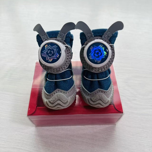 KFX-1017661 Breathable Mesh Pet Shoes for Small Dogs with Rotating Button - Multiple Colors Available