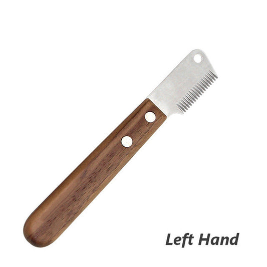 KFX-1022397 Dog Hair Removal Knife – Pet Grooming Tool with Wooden Handle