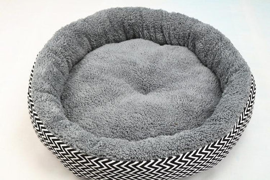 KFX-1032381 Reversible Pet Corrugated Seat Cushion - Canvas Cat and Dog Bed in Red, Blue, Gray