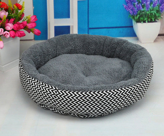 KFX-1032381 Reversible Pet Corrugated Seat Cushion - Canvas Cat and Dog Bed in Red, Blue, Gray