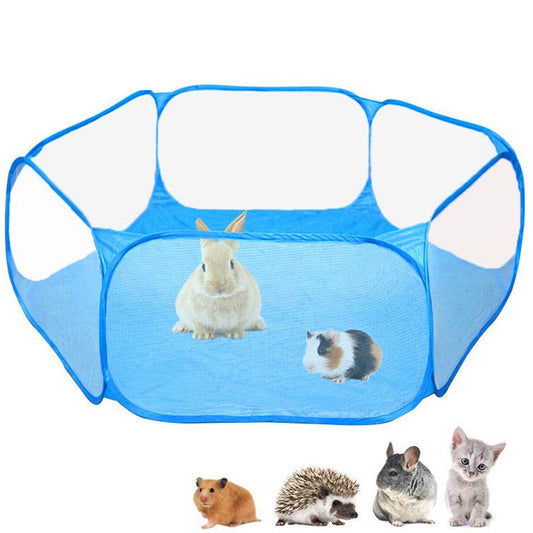 KFX-1039677 Folding Portable Playpen for Small Animals - Breathable Mesh Pet Tent for Indoor & Outdoor Use