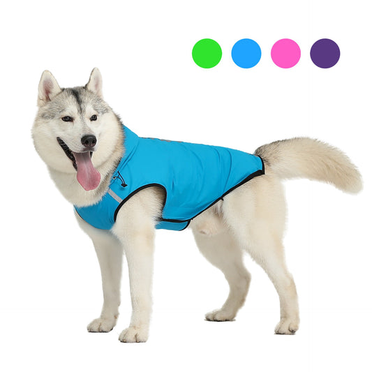 KFX-1046205 Hooded Waterproof Dog Raincoat - Durable Polyester, Available in Multiple Colors and Sizes