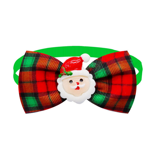 KFX-1073085 Plaid Bow Tie for Dogs and Cats – Adjustable Scarf Accessory for All Seasons