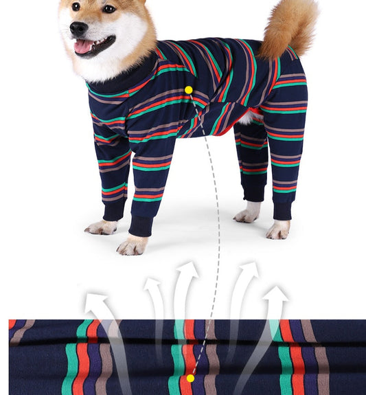 KFX-1080765 Cozy Cotton Four-Legged Dog Pajamas for Comfort and Style