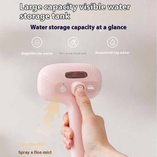 KFX-1082173 Pet Napping Spray Comb for Effortless Hair Removal - Cherry Pink & Ivory White