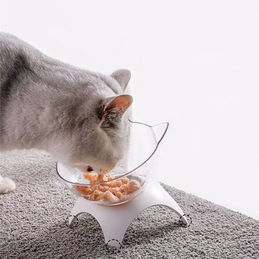 KFX-1082557 Removable and Washable Multi-Purpose Plastic Cat Bowl in White, Blue, and Pink