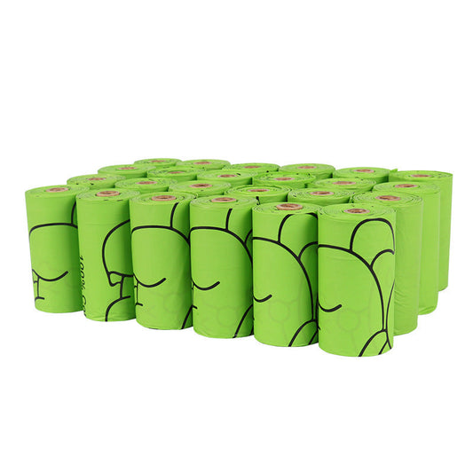 KFX-1094333 Green Corn Starch Degradable Pet Waste Bags for Easy Cleanup