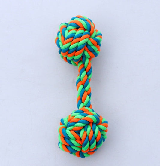 KFX-1098685 Colorful Cotton Rope Dog Toy for Chewing and Playtime
