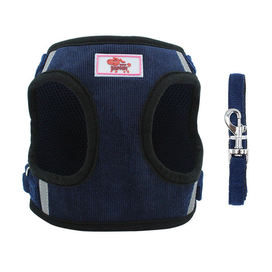 KFX-1118397 Adjustable Pet Chest Strap in Brown, Red, Pink, and Dark Blue - Various Sizes Available