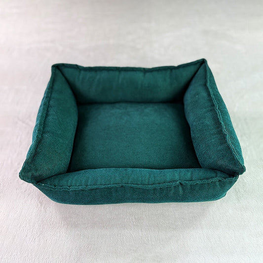 KFX-1146173 Solid Color Casual Non-Slip Dog Mat for All Seasons in Turmeric, Dark Green, and Wine Red