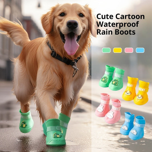 KFX-1154493 Waterproof Anti-Slip Dog Shoes for Medium and Large Breeds, Multiple Sizes Available