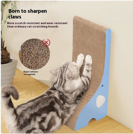 KFX-1175101 Vertical Cat Scratch Board Toy - Giraffe, Elephant, Baby Crocodile Designs in Corrugated Paper