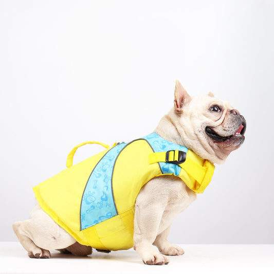 KFX-1182269 Bright Color Contrast Dog Life Jacket Vest for Safety in Water Activities