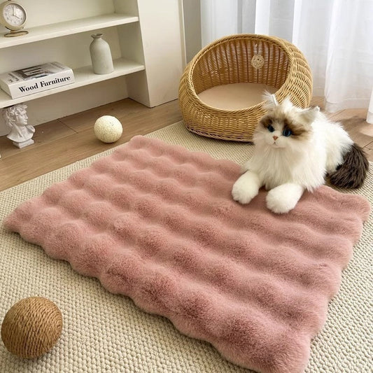 KFX-1190461 Soft Plush Winter Floor Mat for Pets - Warm and Wear-Resistant Cat Nest in Various Sizes and Colors