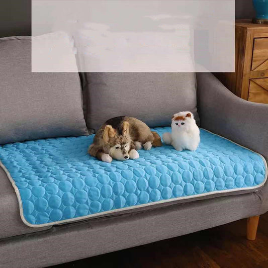 KFX-1192253 Cooling Mat for Pets - Breathable Ice Bed Blanket for Dogs and Cats, Easy to Clean, Multiple Sizes Available