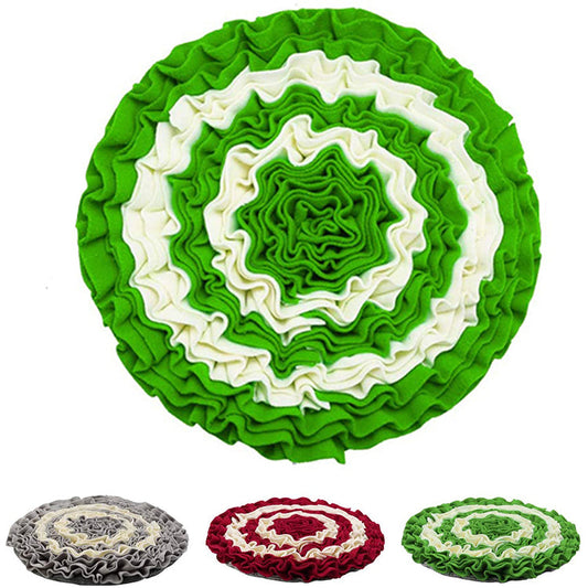 KFX-1203773 Sniffing Mat for Dogs - Flannel Slow Feed Training Pad with Non-Slip Base, 45 cm Diameter
