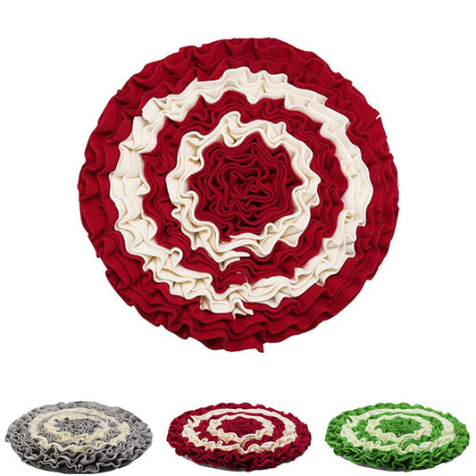 KFX-1203773 Sniffing Mat for Dogs - Flannel Slow Feed Training Pad with Non-Slip Base, 45 cm Diameter