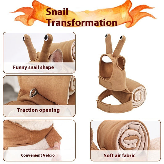 KFX-1206717 Cute Cat Snail Headdress for Halloween Dog Costume - Polyester, Available in S, M, L