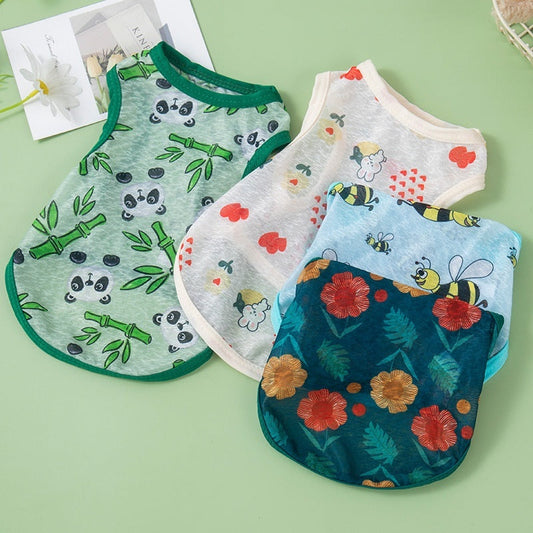 KFX-1207485 Cool Sunscreen Vest for Cats in Fun Colors and Sizes