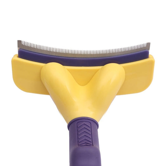 KFX-1213245 Teddy Golden Retriever Hair Removal Comb - Small & Large Sizes, Stainless Steel Blade, Plastic Handle