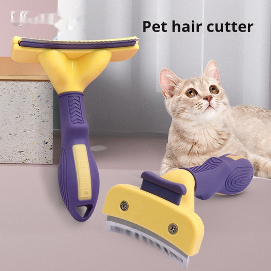 KFX-1213245 Teddy Golden Retriever Hair Removal Comb - Small & Large Sizes, Stainless Steel Blade, Plastic Handle
