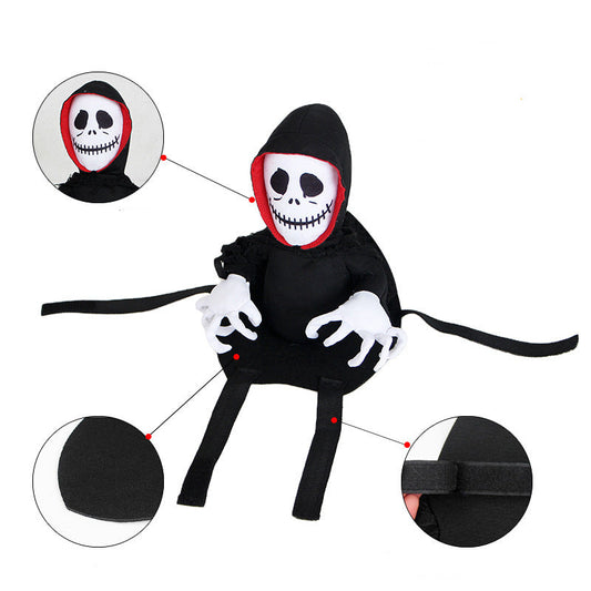 KFX-1215037 Funny Teddy Capes for Halloween Pet Transformation - Polyester Cloak in S & M Sizes
