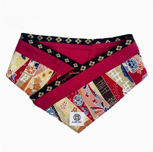 KFX-1220797 Japanese Style Pet Scarf Bib - Various Sizes & Color Options Available