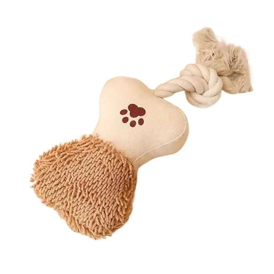 KFX-1222845 Durable Cotton Rope Dog Toy with Sound, Molar Teeth Cleaning & Knot Training Features