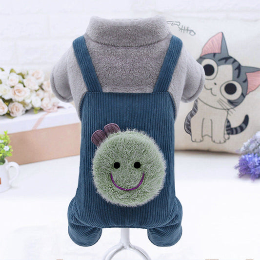 KFX-1244861 Fluffy Plush Cotton Coat for Small Dogs - Bichon, Pomeranian, Chihuahua - Yellow, Pink, Blue Options