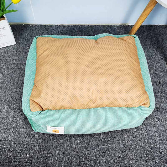KFX-1261757 Cozy Fabric Craft Printing Square Pet Bed in Various Colors