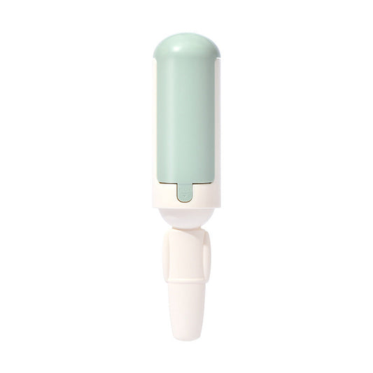 KFX-1264957 Reusable Pet Hair Remover Roller with Non-Slip Handle and Self-Cleaning Base for Effective Fur Removal on Furniture and Car Seats
