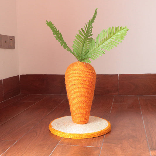 KFX-1276477 Two-Color Sisal Cat Toy Radish for Biting and Play - Medium Size 26x26x29 cm