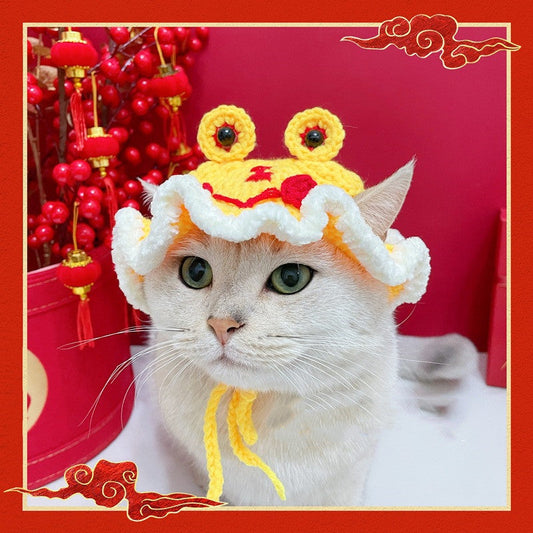 KFX-1292861 Festive Winter Pet Hats for Cats and Dogs – Tiger, Fruit, Frog Designs